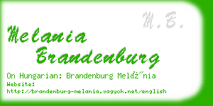 melania brandenburg business card